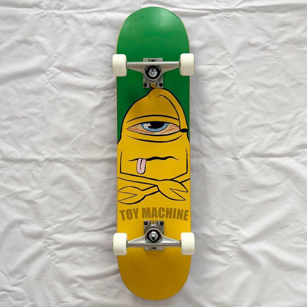 Toy Machine “Bored” 7.75” x 31.37” Custom Skateboard Complete-Halfpiped 