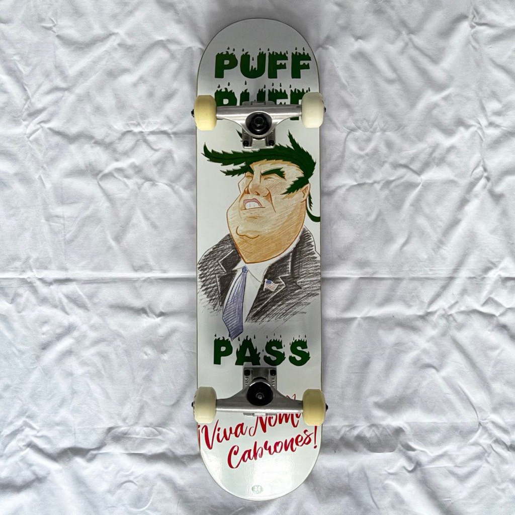 Nomad “Puff” 8.0” x 31.75” Custom Skateboard Complete-Halfpiped