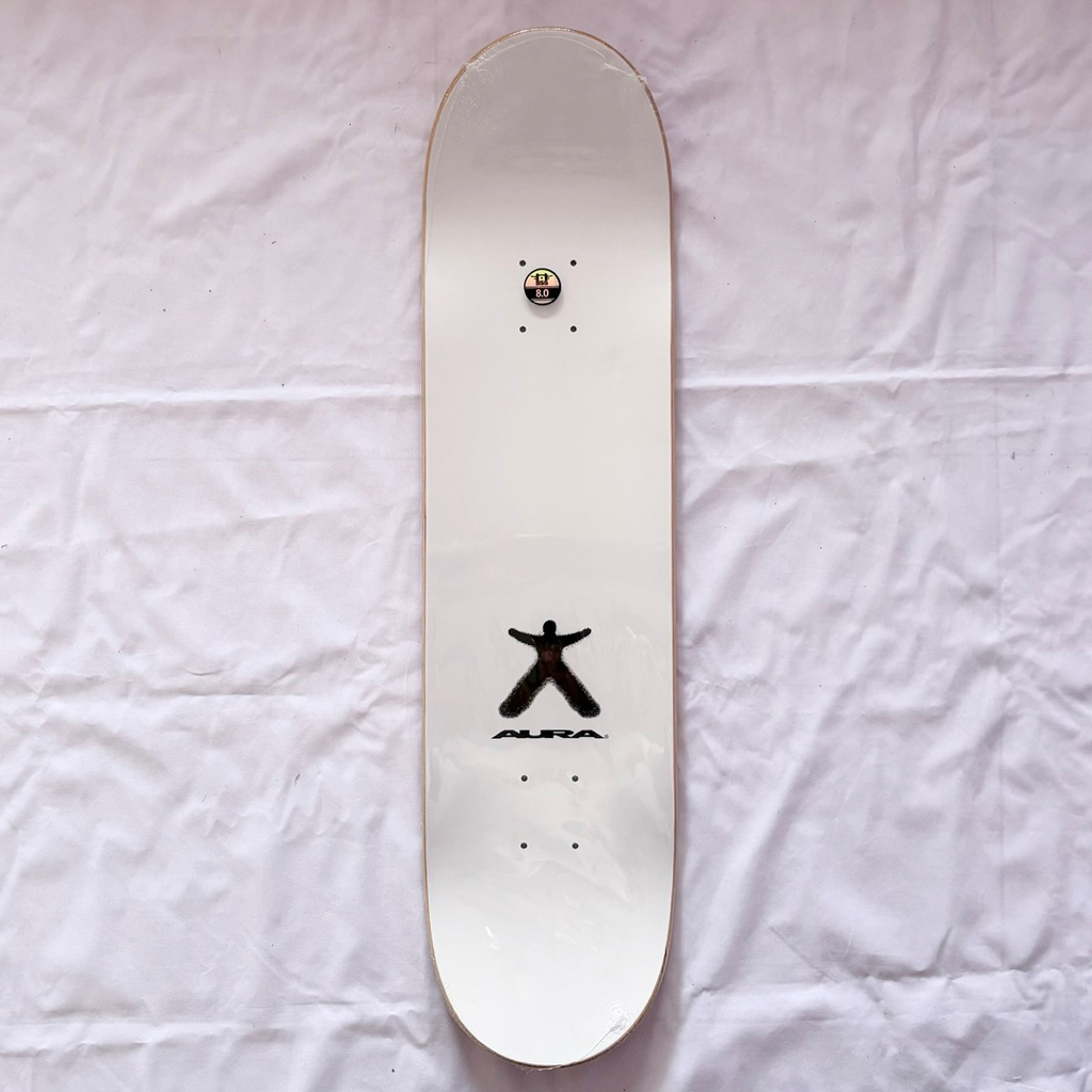 Aura “Red Smile” 8.0” x 31.4” Skateboard Deck-Halfpiped 