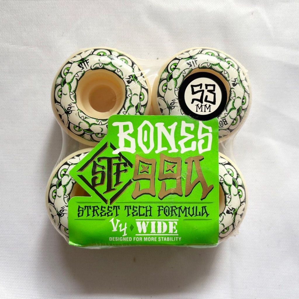 Bones “Dog Night” 53mm 99a Wide Street Tech Formula Skateboard Wheels-Halfpiped 