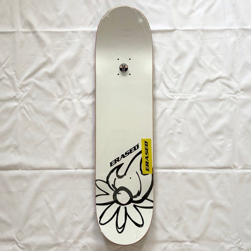 Erased “Classic Black” 8.0” x 31.4” Skateboard Deck-Halfpiped