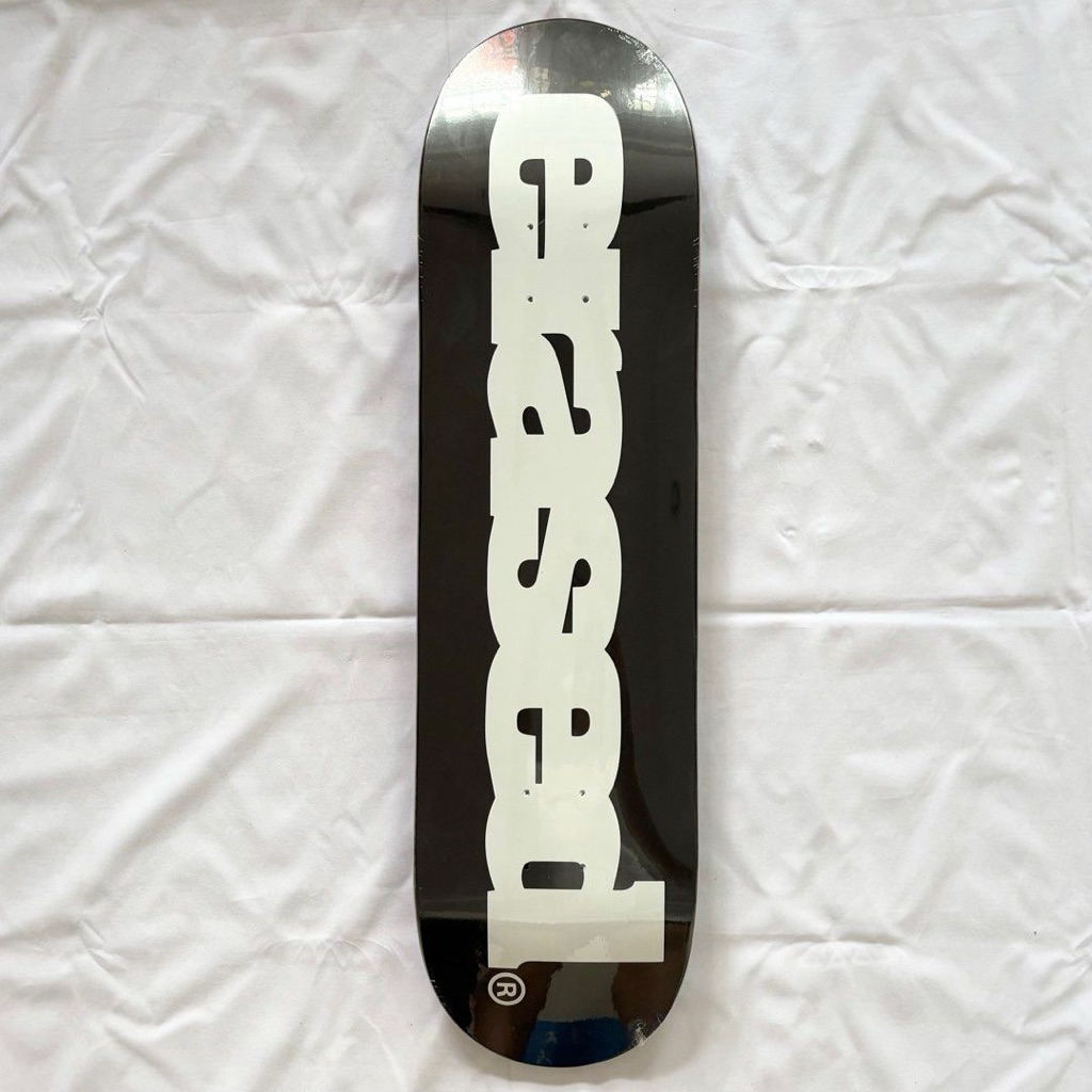 Erased “Classic White and Black” 8.0” x 31.4” / 8.25” x 31.5” Skateboard Deck-Halfpiped