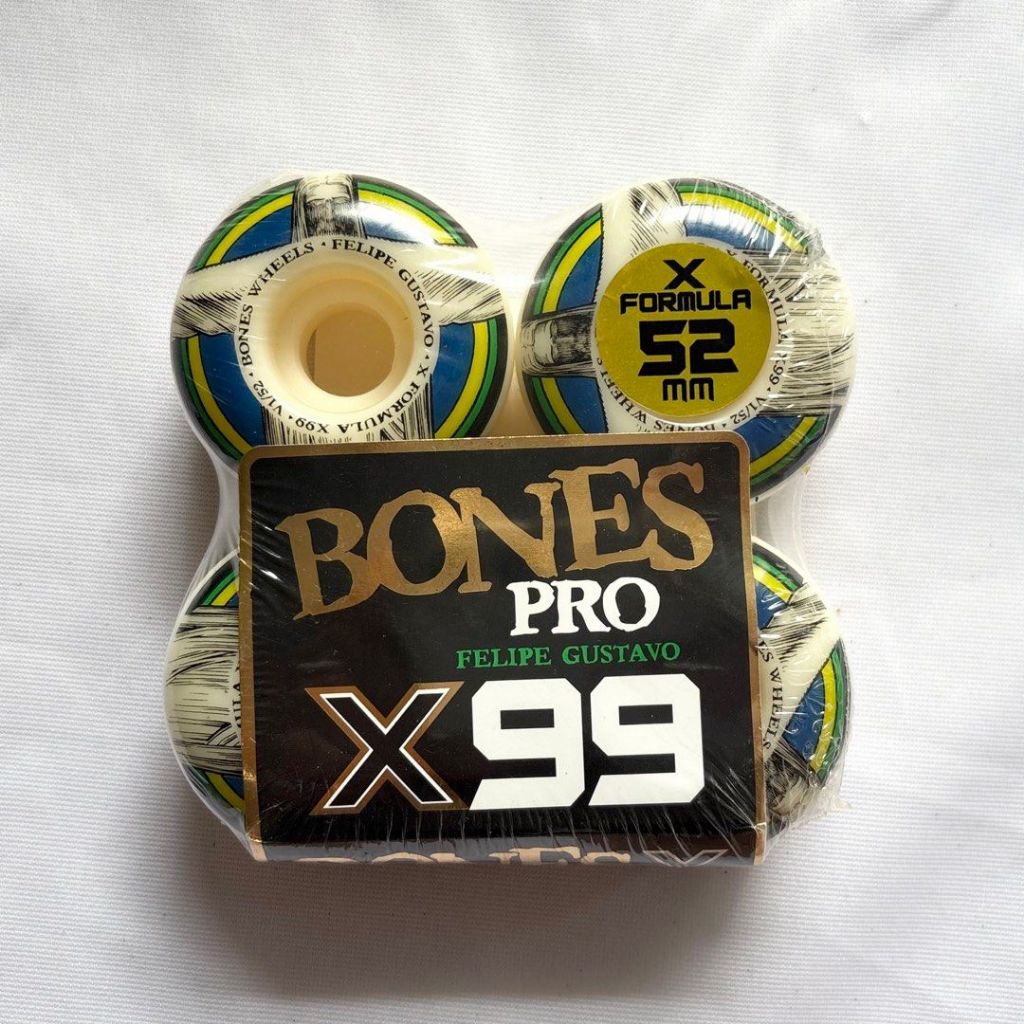 Bones “Redeemer” 52mm 99a V1 Standard X-Formula Skateboard Wheels-Halfpiped 