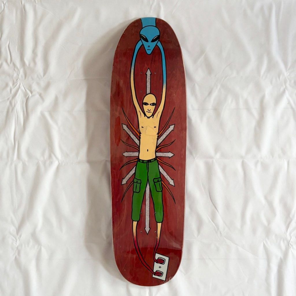 New Deal Mike Vallely Alien Red 9.18” Skateboard Deck-Halfpiped