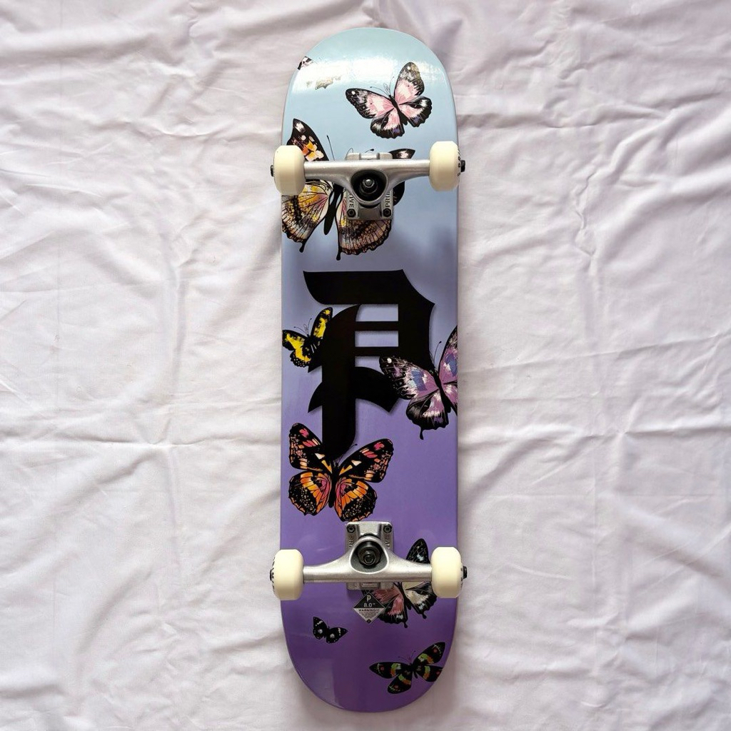 Primitive “Butterflies” 8.0” Skateboard Complete-Halfpiped