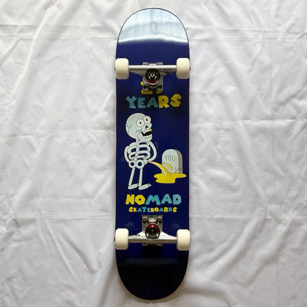 Nomad “Piss”” 7.875”x 31.25” Custom Skateboard Complete-Halfpiped