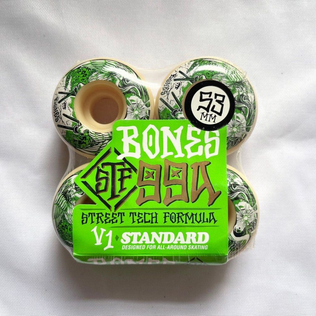 Bones “Leg” 53mm/54mm V1 Standard Street Tech Formula Skateboard Wheels-Halfpiped 