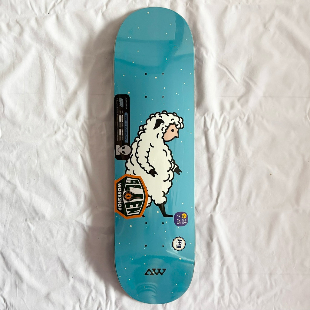 Alien Workshop “Blue Sheep” 7.75” x 29.25” Skateboard Deck-Halfpiped 