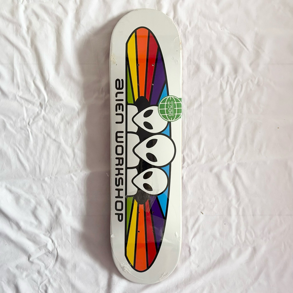 Alien Workshop “Spectrum White” 8.125” x 32” Skateboard Deck-Halfpiped 
