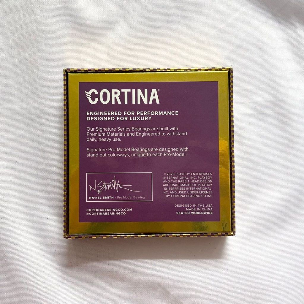 Cortina x Playboy “Burgundy” Nakel Smith Abec-7 Skateboard Bearings-Halfpiped 