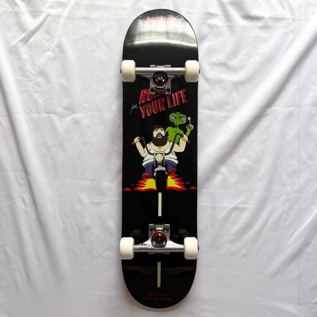 Nomad “Run” 7.875” x 31.5” Custom Skateboard Complete-Halfpiped