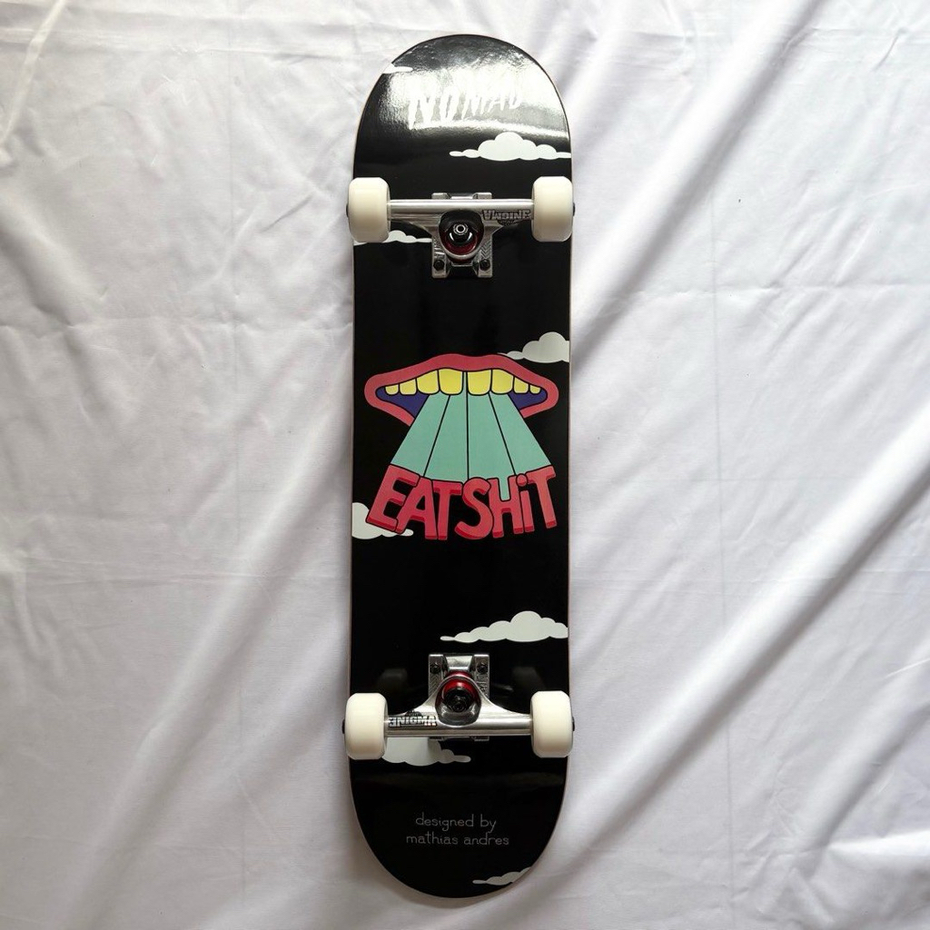 Nomad “Eat”” 7.75”/7.875” Custom Skateboard Complete-Halfpiped