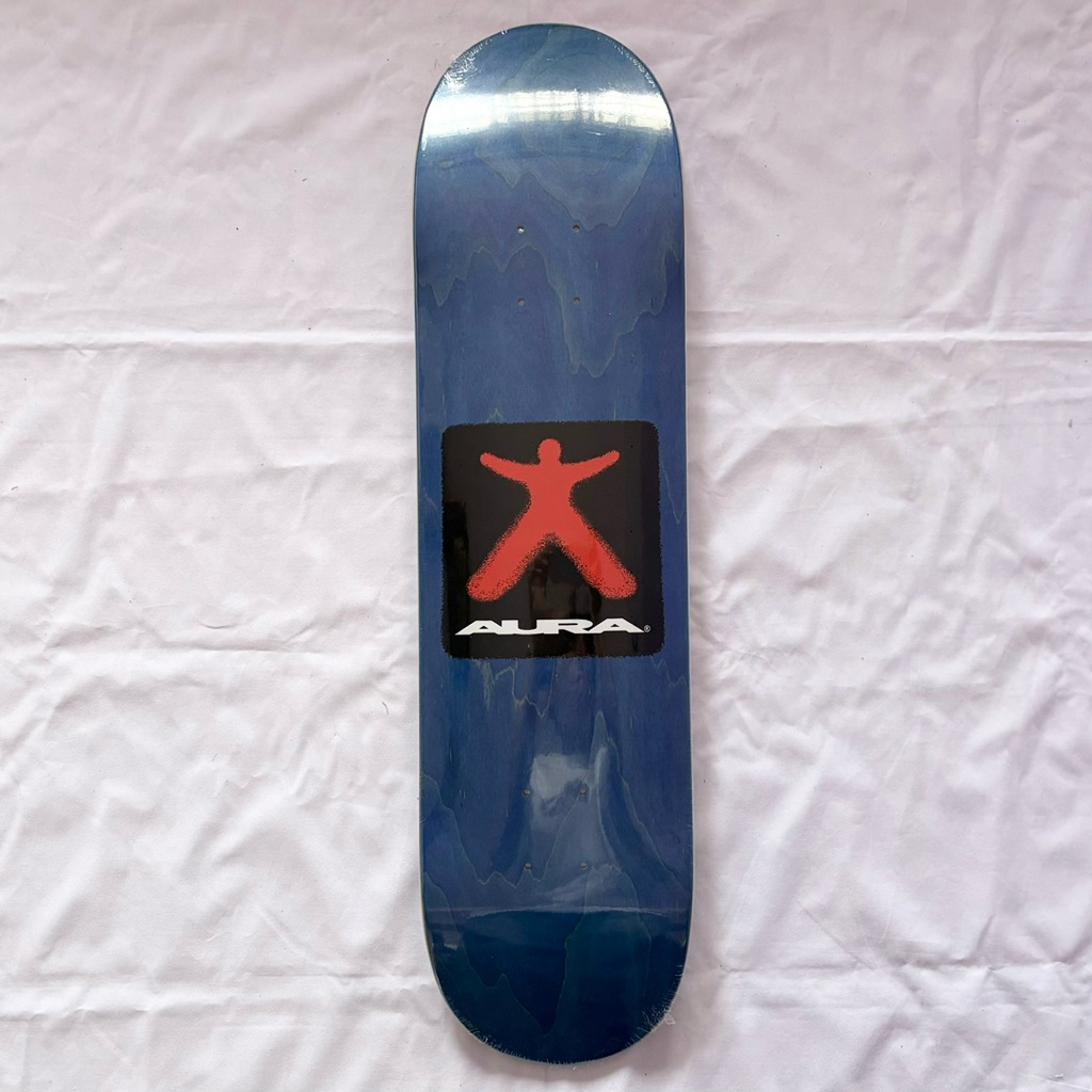 Aura “Navy Figure” 8.0” x 31.4” Skateboard Deck-Halfpiped 