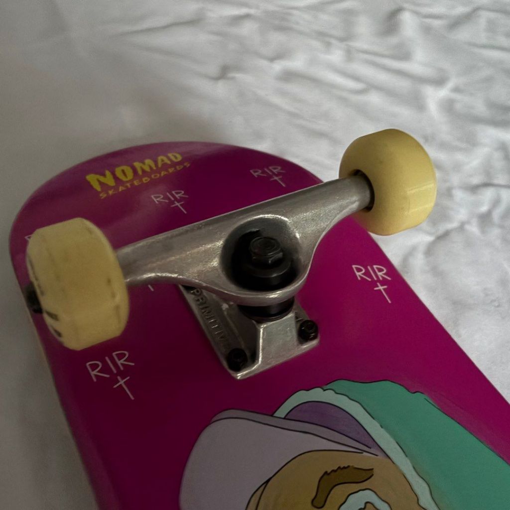 Nomad “Skate or Cry” 8.0” x 31.75” Custom Skateboard Complete-Halfpiped