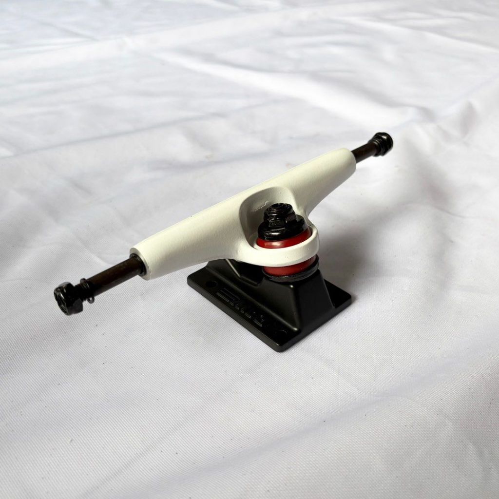 Fury 8.0"/8.25” White and Black Double Hollow Skateboard Trucks-Halfpiped 