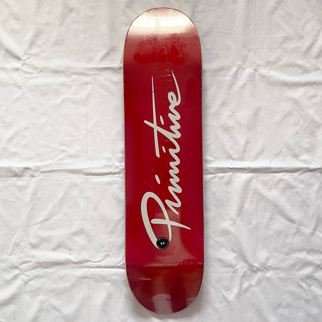 Primitive “Red Signature” 8.0” x 31.75” Skateboard Deck-Halfpiped 