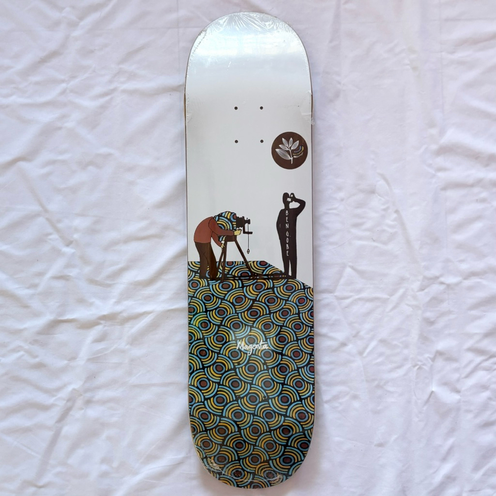 Magenta “Photographer” 8.25” x 31.6” Ben Gore Model Skateboard Deck