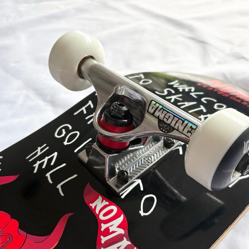 Nomad “Devil”” 7.875”x 31.25” Custom Skateboard Complete-Halfpiped