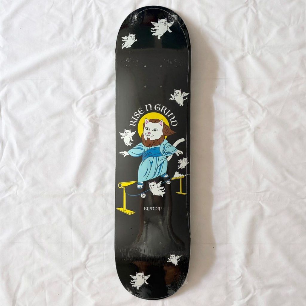 RipnDip “Rise and Grind” 8” x 31.5” Skateboard Deck-Halfpiped