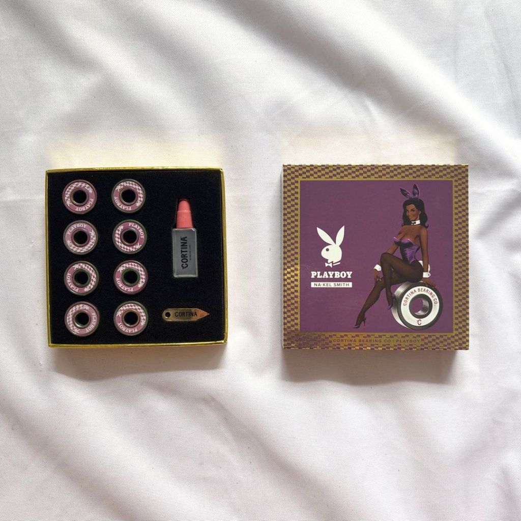 Cortina x Playboy “Burgundy” Nakel Smith Abec-7 Skateboard Bearings-Halfpiped 