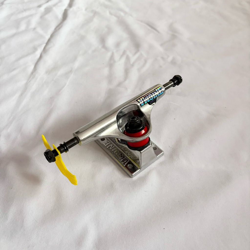 Enigma “Silver” 7.75” Skateboard Trucks-Halfpiped 