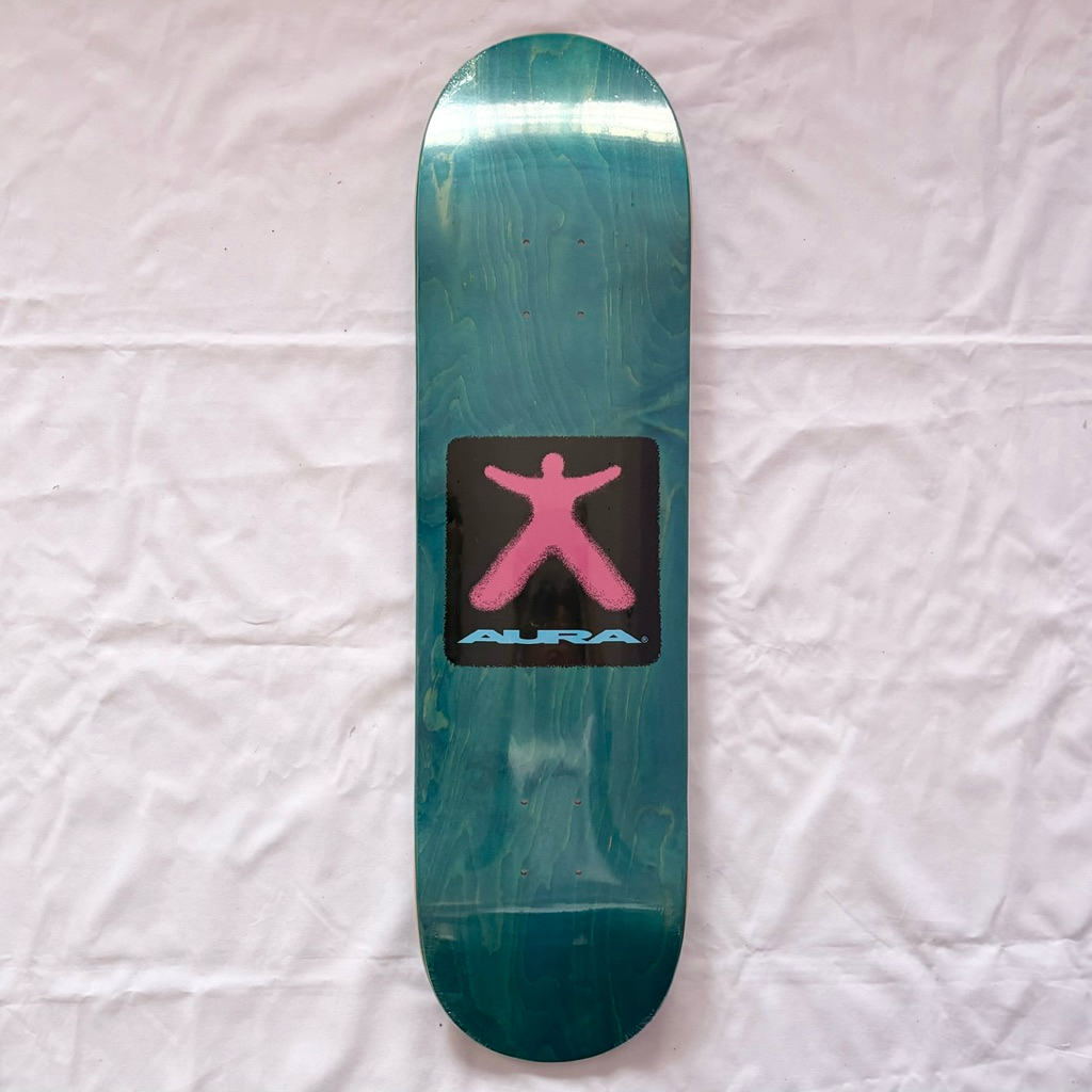 Aura “Blue Figure” 8.25” x 31.5” Skateboard Deck-Halfpiped 
