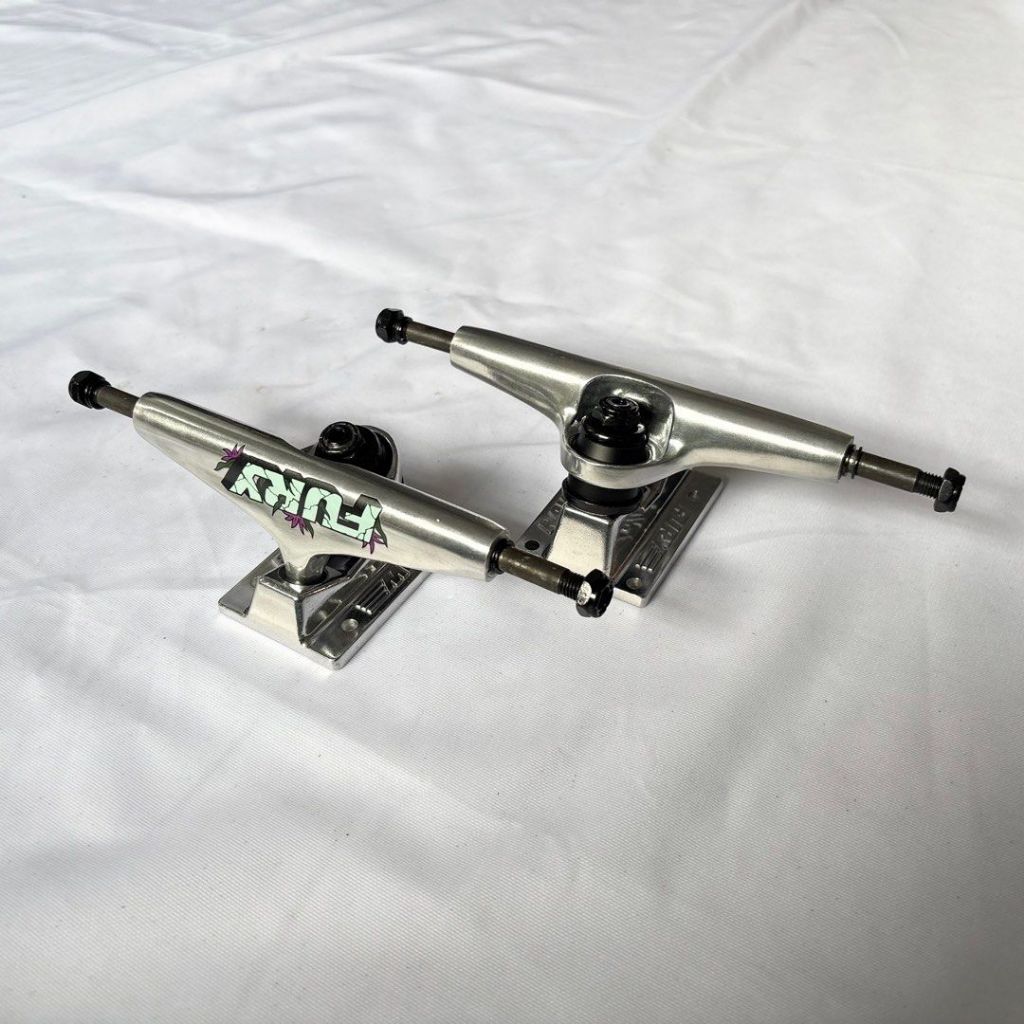 Fury Silver 8.0"/8.25” Double Hollow Skateboard Trucks-Halfpiped 