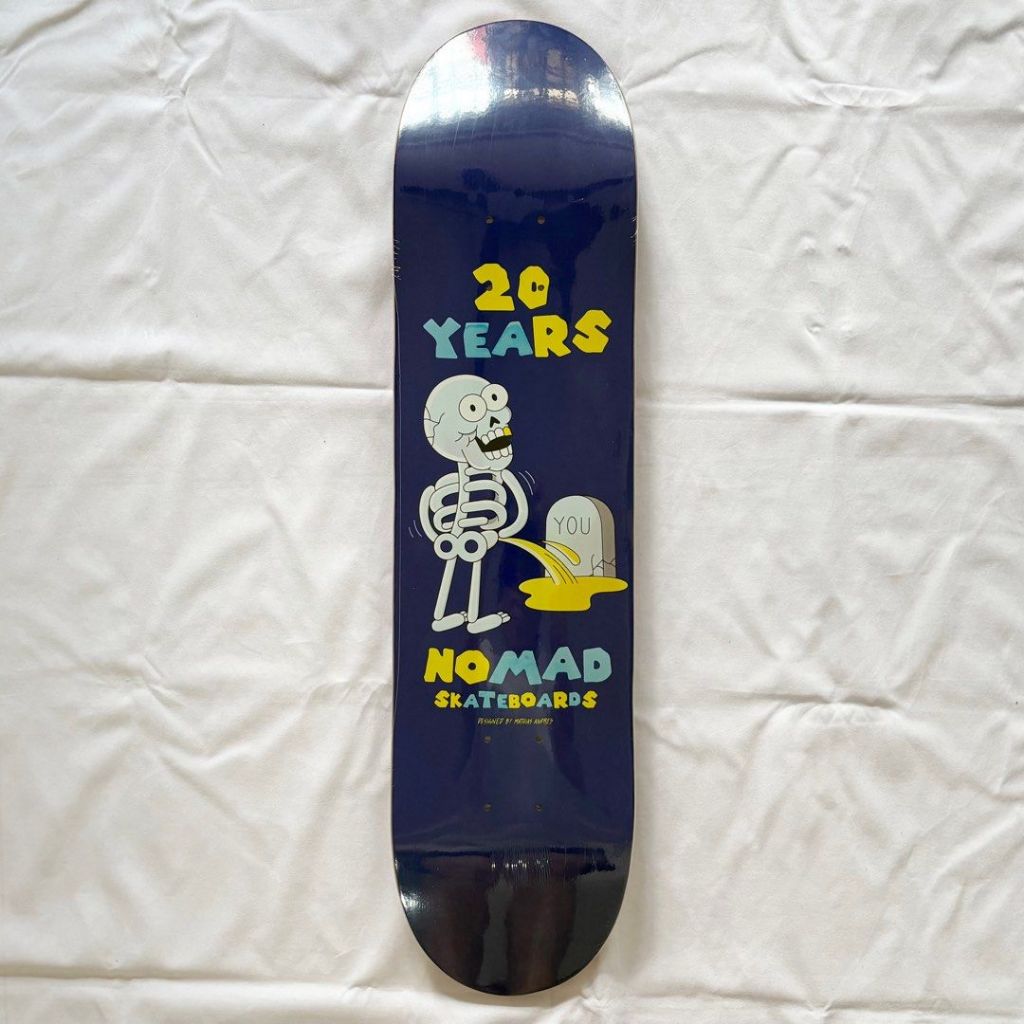 Nomad “Piss” 7.75” Skateboard Deck-Halfpiped