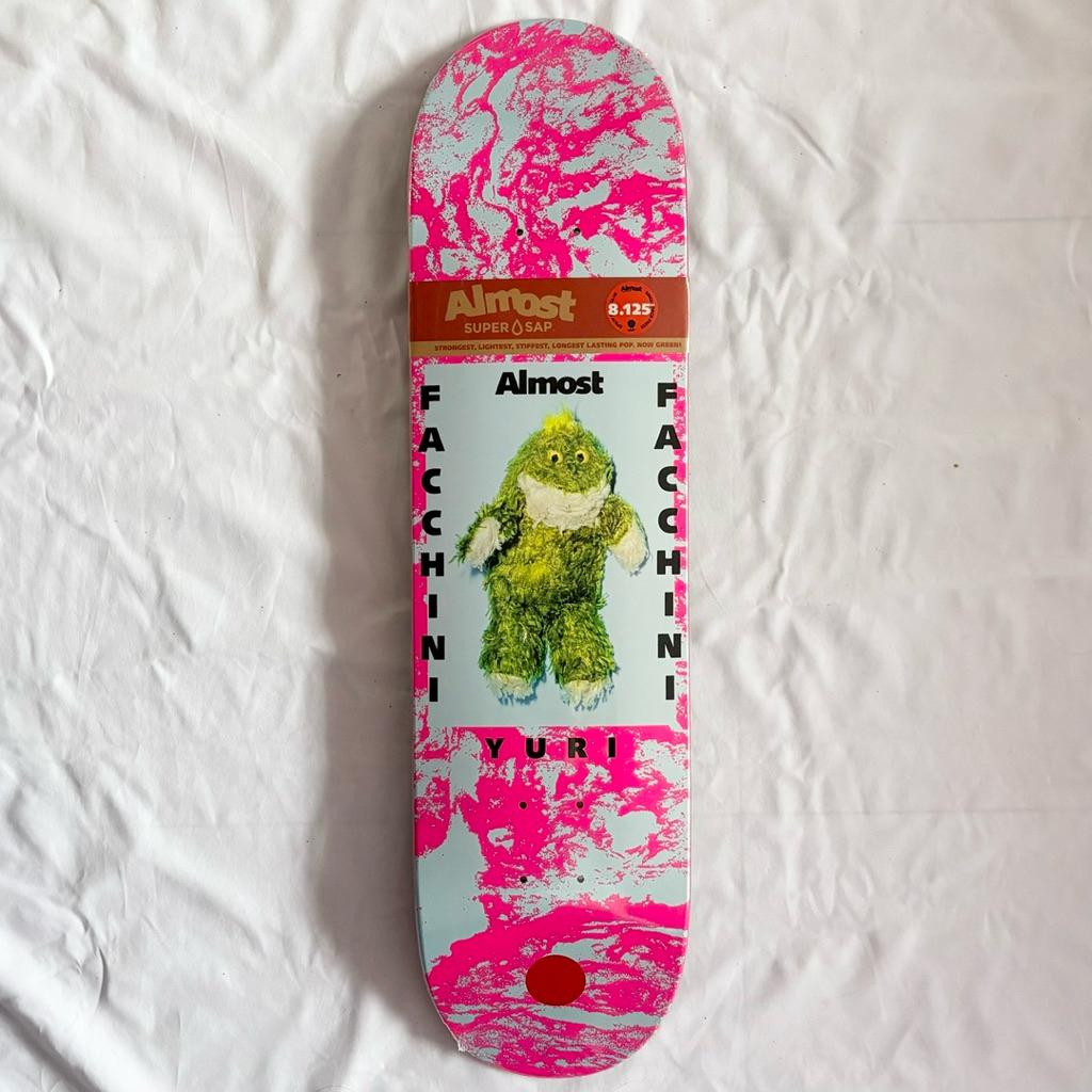 Almost “Stuffed” 8.125” x 31.7” Yuri Facchini Pro Model Skateboard Deck-Halfpiped 