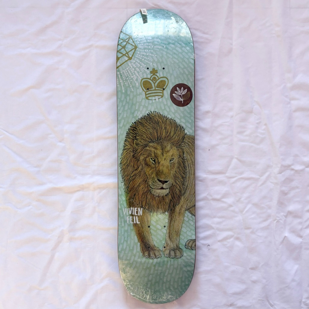 Magenta “Lion” 8.25” x 31.6” Vivien Fell Model Skateboard Deck