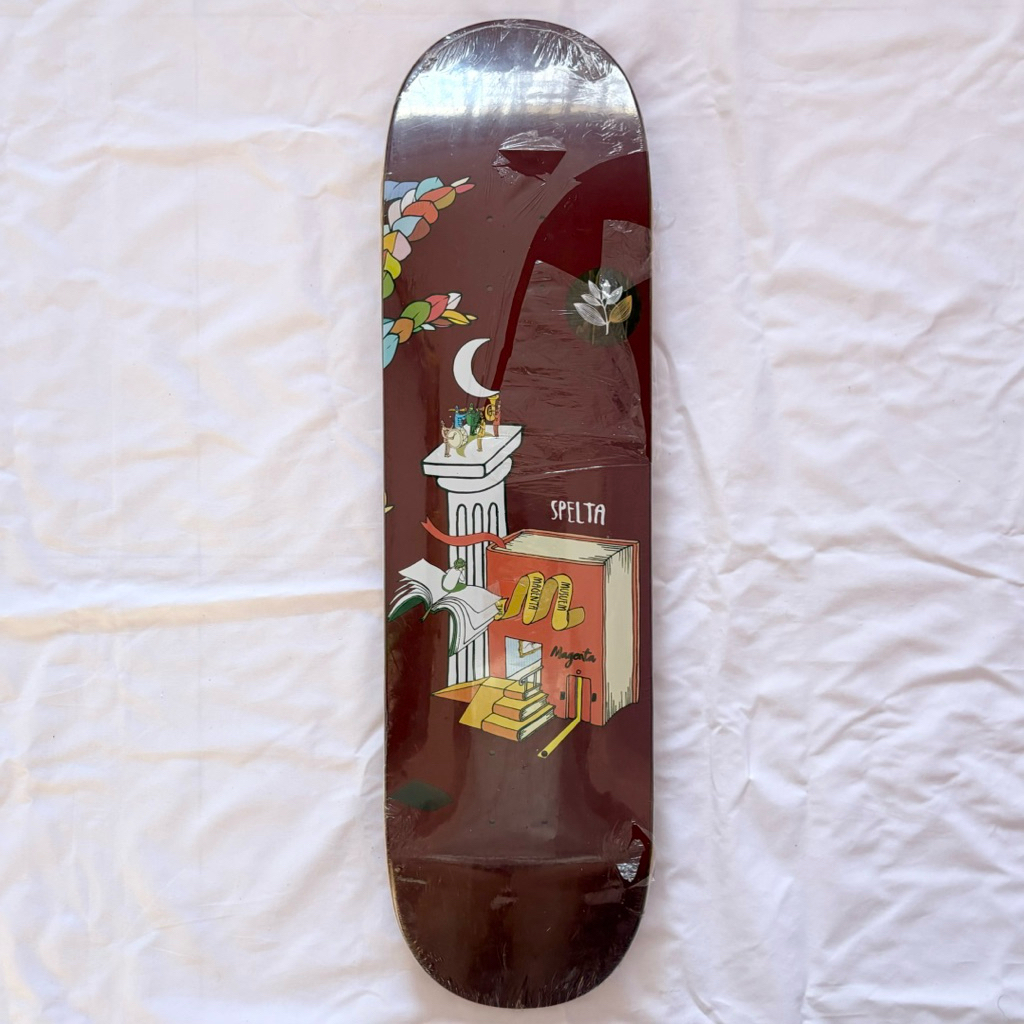 Magenta “Book” 8.5” x 31.9” Spelta Model Skateboard Deck