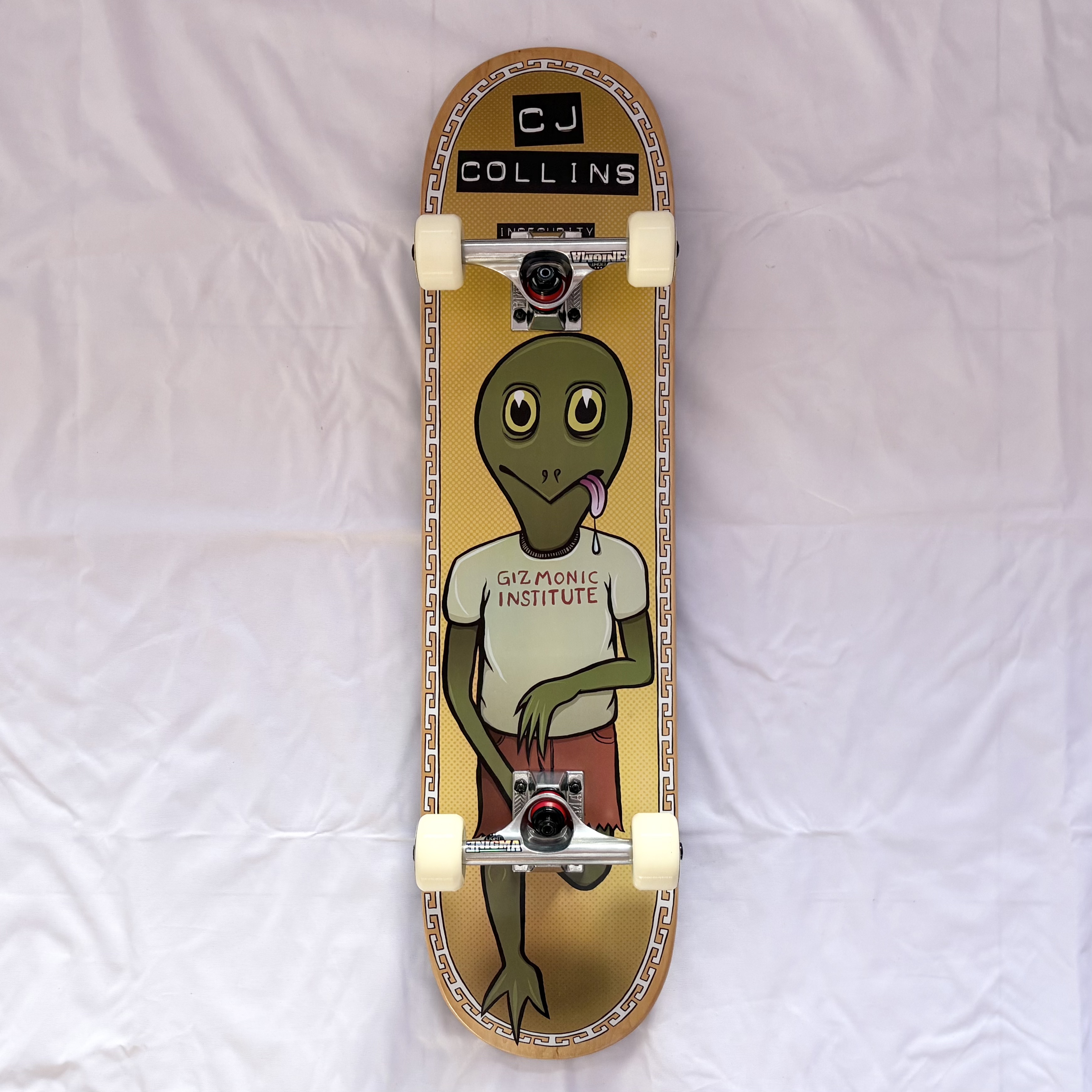 Toy Machine “Insecurity” 7.75” x 31.37” CJ Collin Pro Model Custom Skateboard Complete-Halfpiped