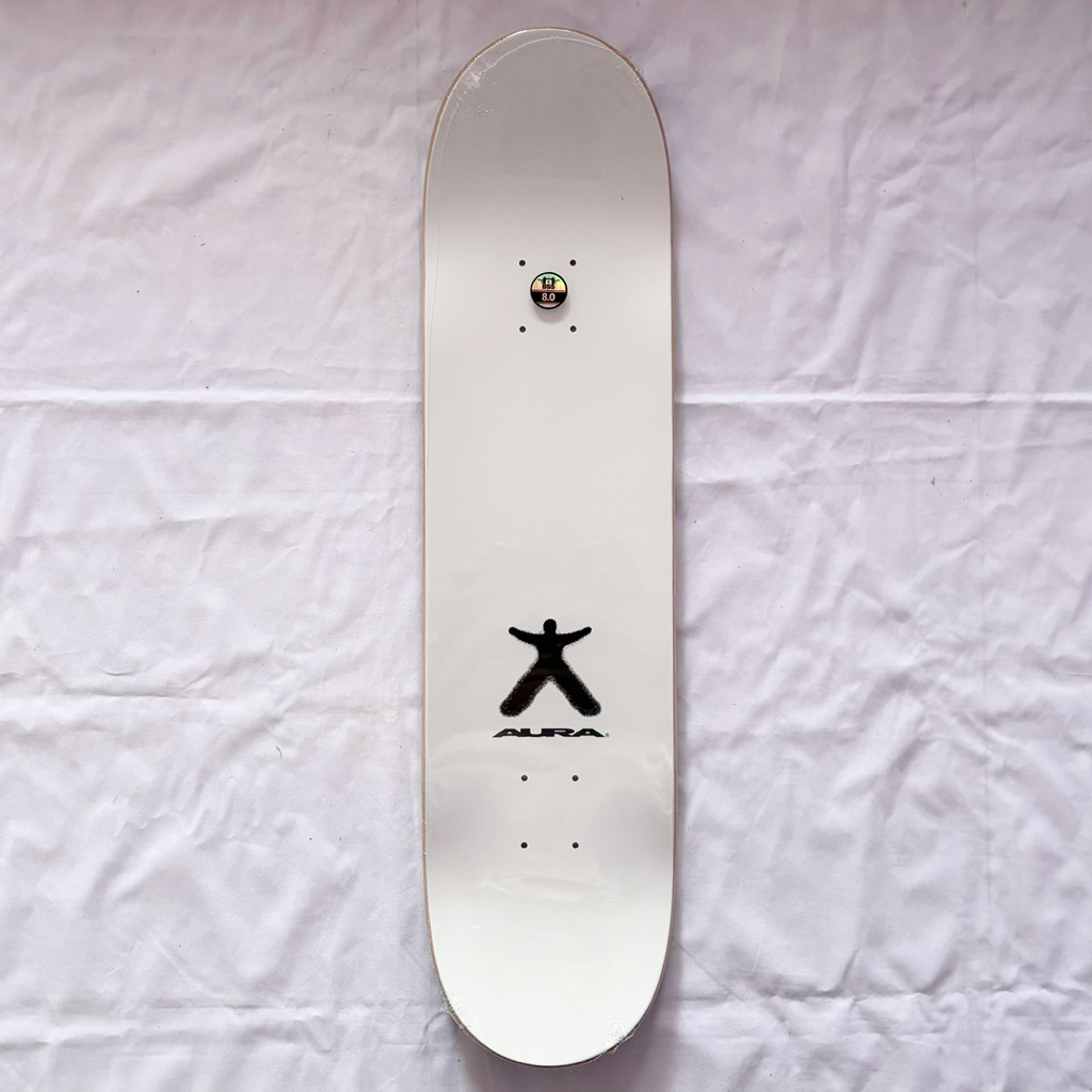 Aura “Navy Figure” 8.0” x 31.4” Skateboard Deck-Halfpiped 