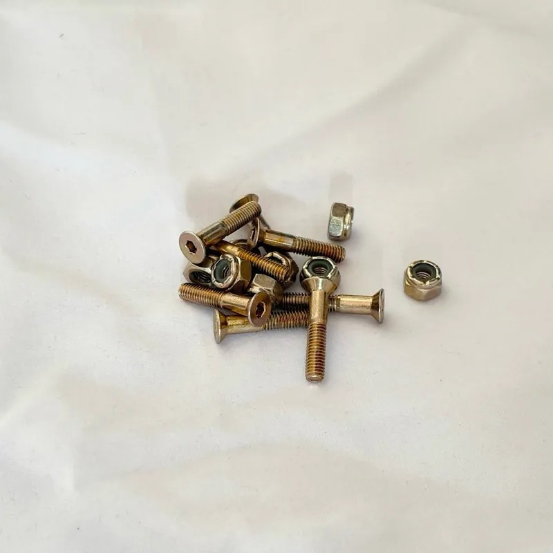 Enigma Gold Skateboard Hardware-Halfpiped 