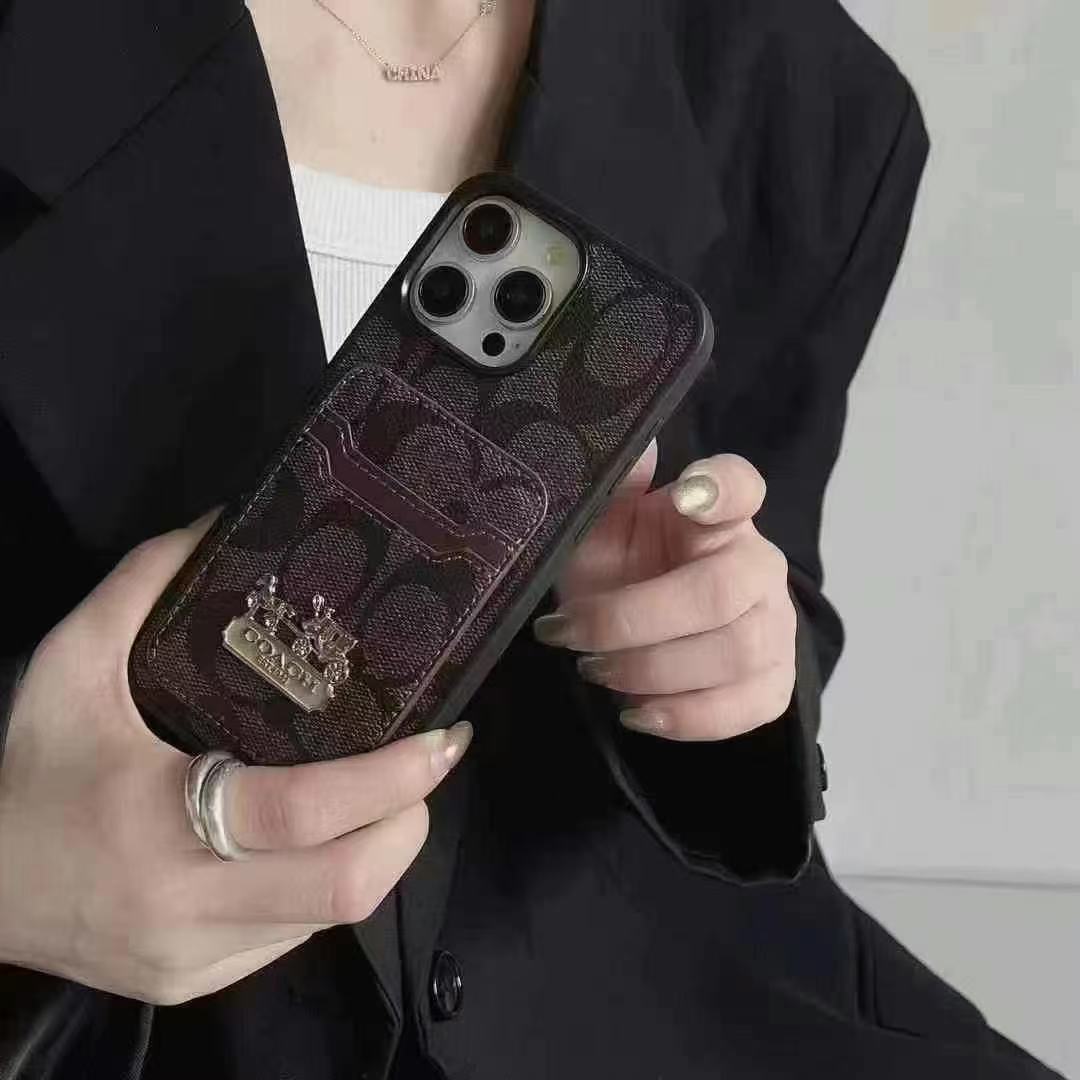 Coach拼接簡約卡包(不帶背帶)-美觀與使用結合! 專櫃皮質製作,不與地攤貨比較!