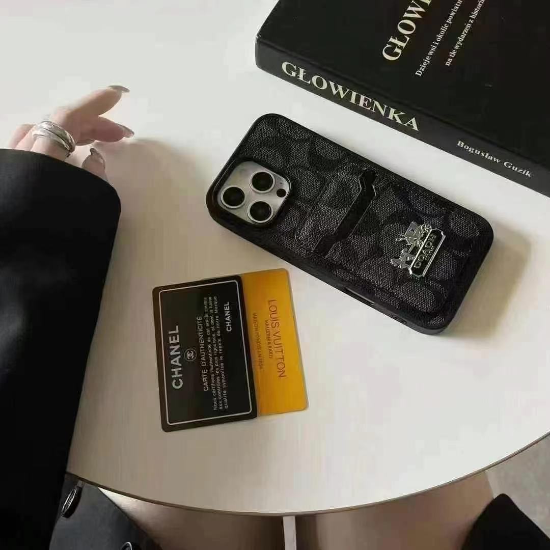 Coach拼接簡約卡包(不帶背帶)-美觀與使用結合! 專櫃皮質製作,不與地攤貨比較!