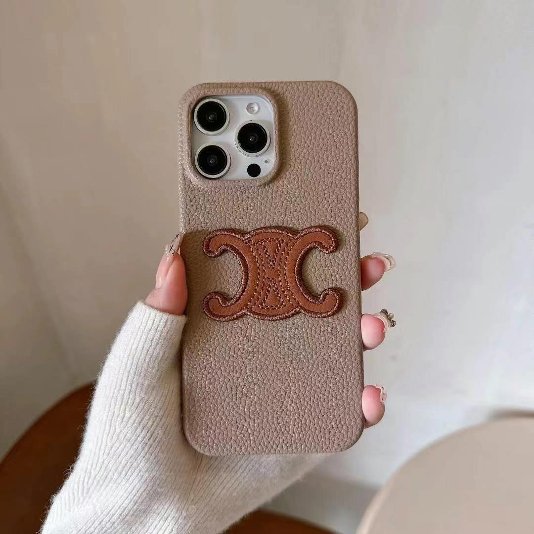 CHANEL款簡約LOGO手機殼(無背帶)-超個性手機殼,專櫃皮質製作,不與地攤貨比較!