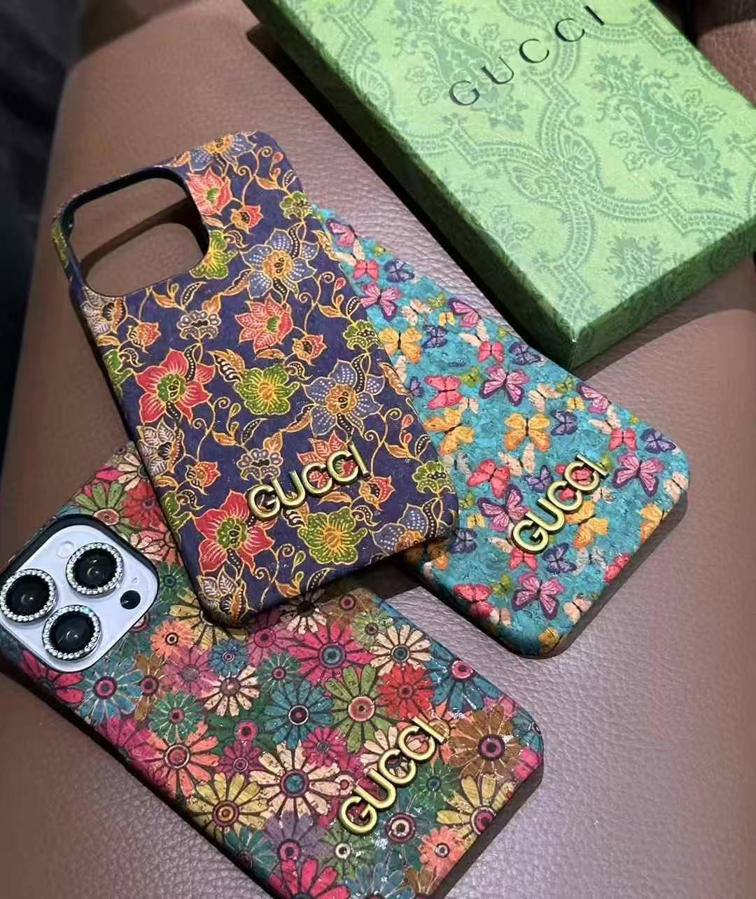GUCCI復古皮紋油邊半包手機殼(不帶手鏈)-美觀與使用結合! 專櫃皮質製作,不與地攤貨比較!