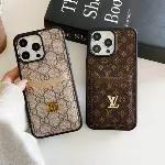 LV GUCCI款簡約手機卡包(無背帶)-美觀與使用結合! 專櫃皮質製作,不與地攤貨比較!
