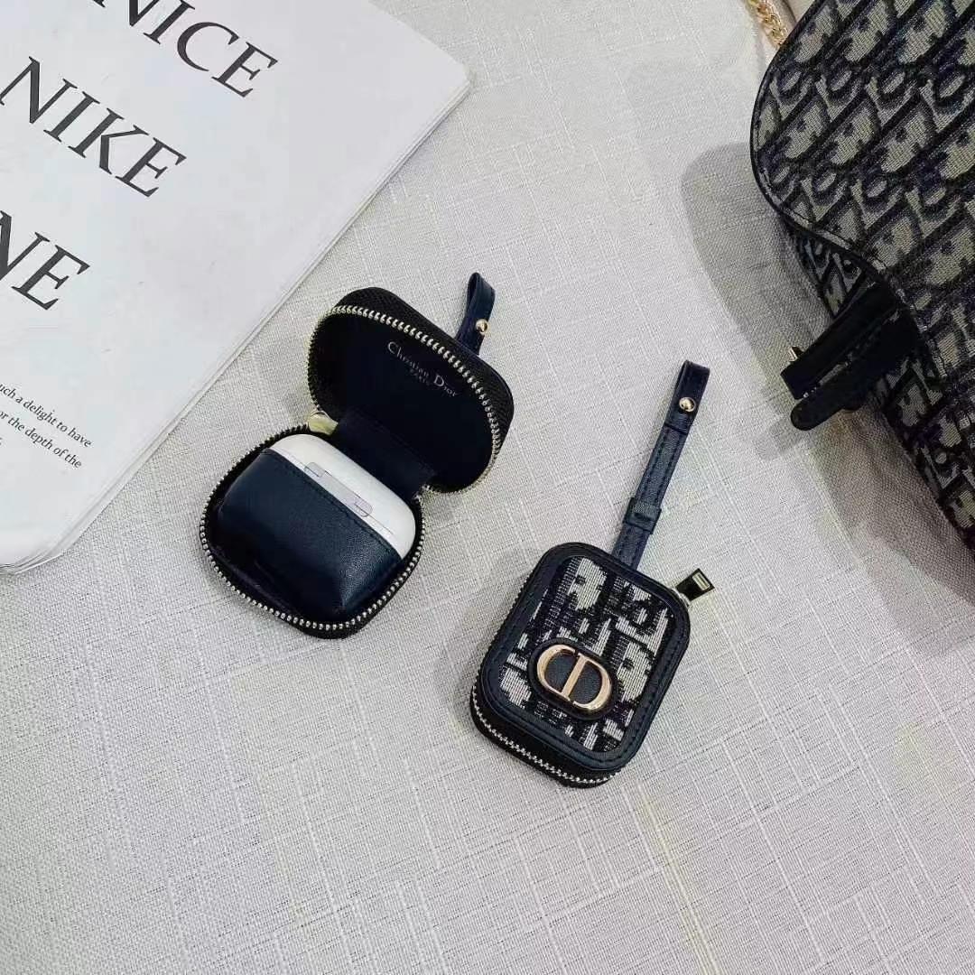 Dior耳機包(帶背帶)-專櫃皮質製作