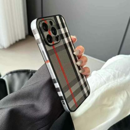 PRADA款簡約三角LOGO手機殼（無背帶）-超個性手機殼，專櫃皮質製作，不與地攤貨比較！