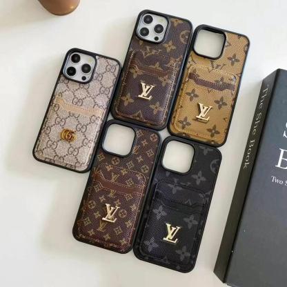 LV GUCCI款簡約手機卡包（無背帶）-美觀與使用結合！ 專櫃皮質製作，不與地攤貨比較！