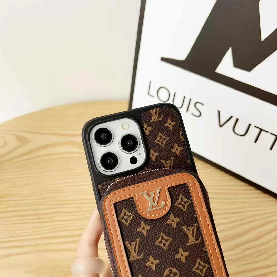 LV路易斯威登GUCCI古馳拉鏈式上下手機卡包(帶背帶)-美觀與使用結合! 專櫃皮質製作,不與地攤貨比較!