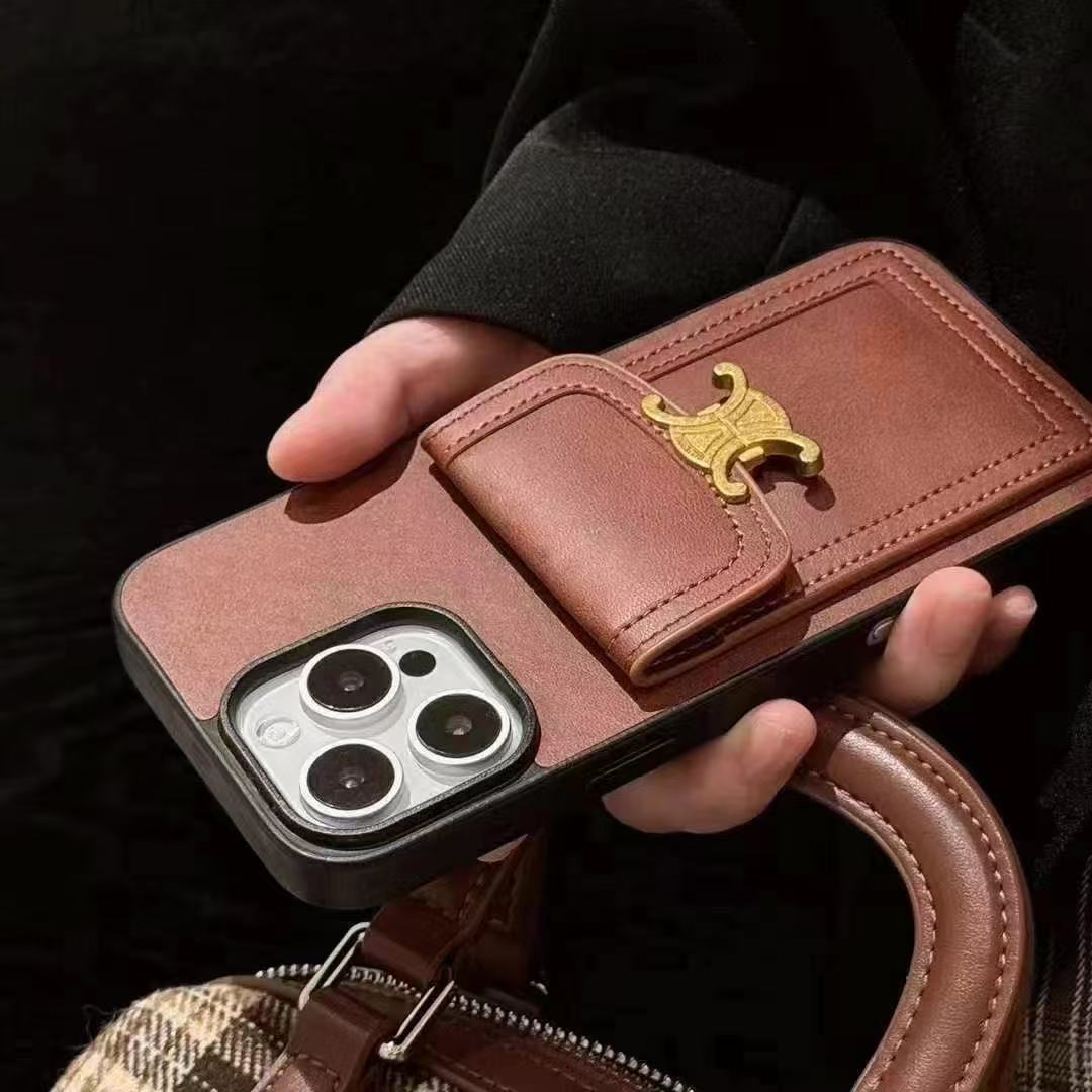 Celine·賽琳斜跨卡包(帶專櫃背帶)-美觀與使用結合! 專櫃皮質製作,不與地攤貨比較!