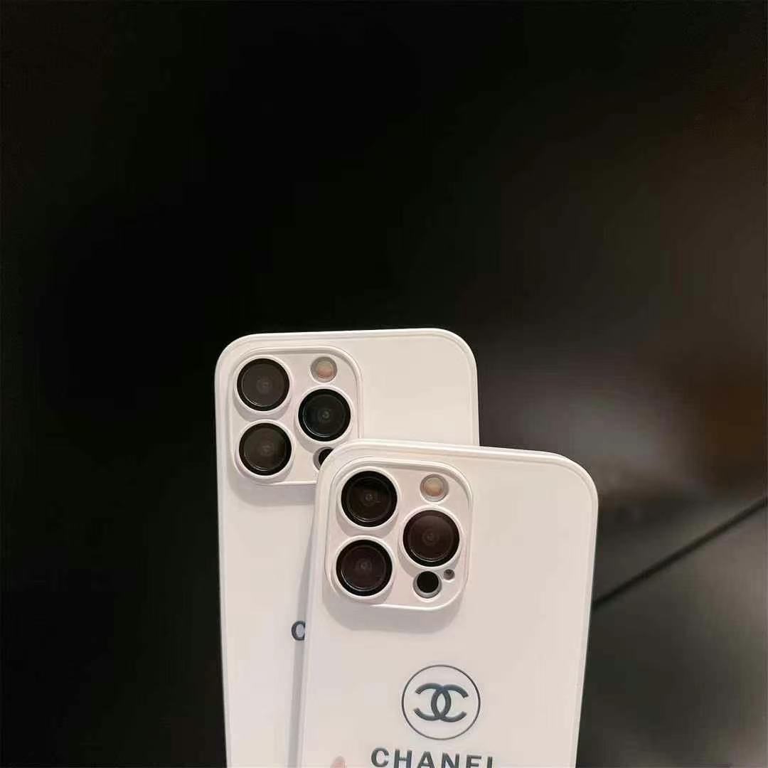 簡約CHANEL磨砂玻璃手機殼(帶背帶)-美觀與使用結合! 專櫃皮質製作,不與地攤貨比較!