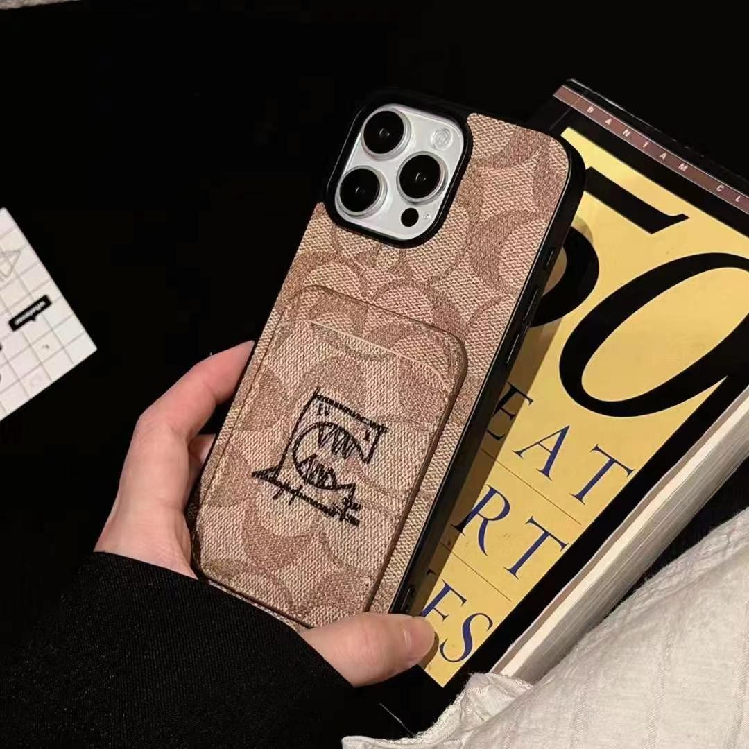Coach蔻馳小怪獸便攜卡包(無背帶)-美觀與使用結合! 專櫃皮質製作,不與地攤貨比較!