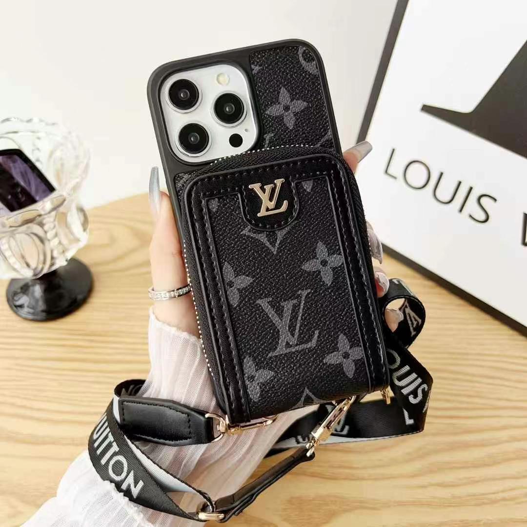 LV路易斯威登GUCCI古馳拉鏈式上下手機卡包(帶背帶)-美觀與使用結合! 專櫃皮質製作,不與地攤貨比較!