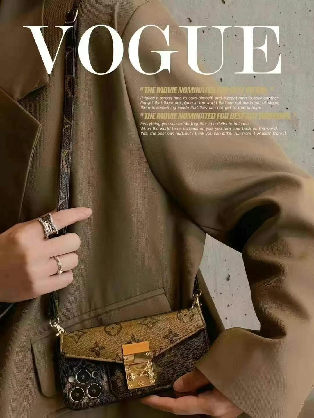 [Copy]LV路易斯威登側卡扣手機卡包（帶背帶）-美觀與使用結合！ 專櫃皮質製作，不與地攤貨比較！
