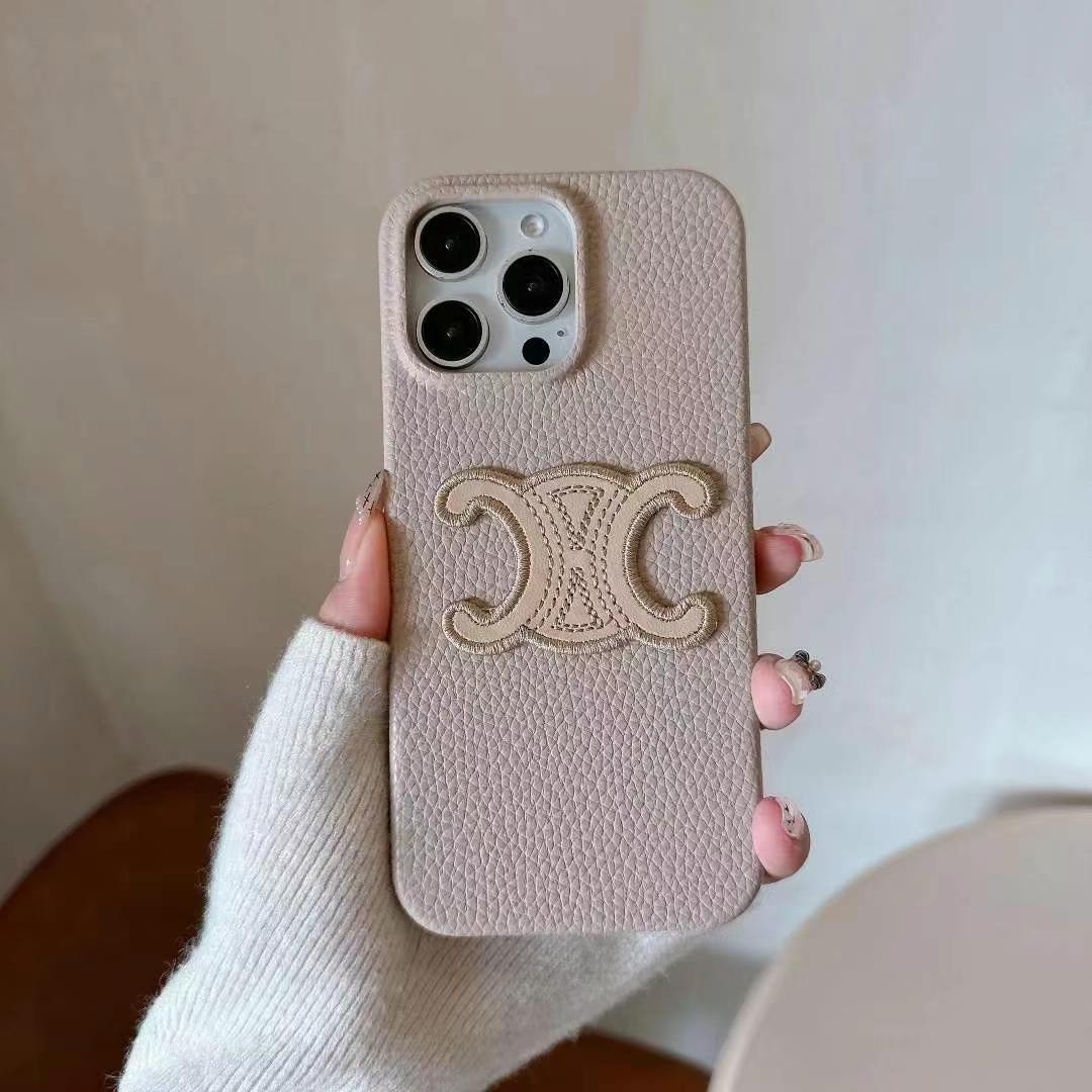 CHANEL款簡約LOGO手機殼(無背帶)-超個性手機殼,專櫃皮質製作,不與地攤貨比較!