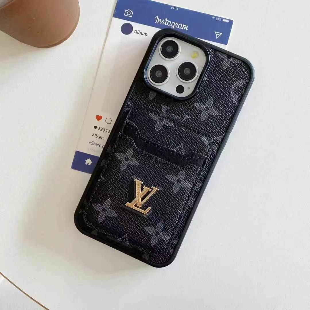 LV GUCCI款簡約手機卡包(無背帶)-美觀與使用結合! 專櫃皮質製作,不與地攤貨比較!